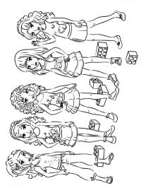 Andrea, Emma, Mia, Olivia e Stephanie Lego friends