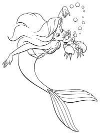 Ariel e il granchio Sebastian