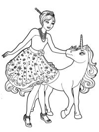 Barbie con un unicorno