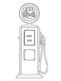 Vintage pompa di benzina