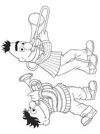 Bert e Ernie suonano la tromba