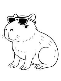 Capibara con occhiali da sole