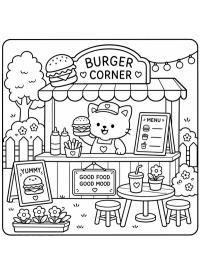 Cozy ristorante di hamburger