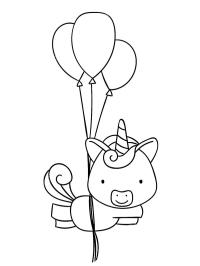 Unicorno con palloncini