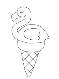 Jonny Javelin Biglietto Auguri 6 Anni - Fenicottero E Gelato - Con Lamina Argento E Glitter