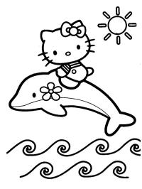Hello Kitty su un delfino