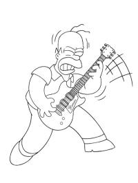 Homer Simpson suona la chitarra