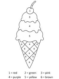 Gelato colora seguendo i numeri