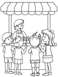 Gelateria con bambini