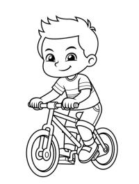 Bambino sulla bicicletta