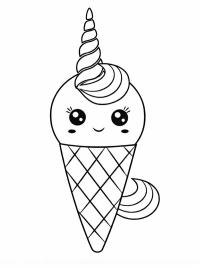 Gelato unicorno Kawaii