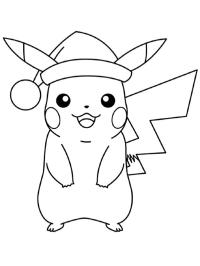 Pikachu con il cappello di Babbo Natale