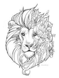 Mandala tatuaggio leone
