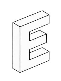 Lettera E 3D