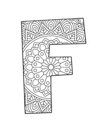 Mandala lettera F