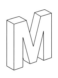 Lettera M 3D