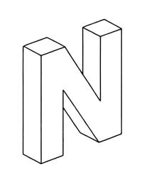 Lettera N 3D