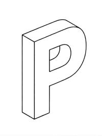 Lettera P 3D