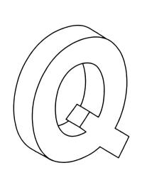 Lettera Q 3D
