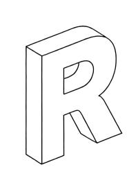 Lettera R 3D