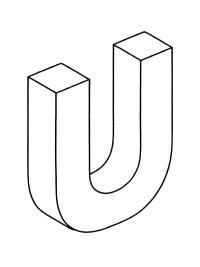 Lettera U 3D