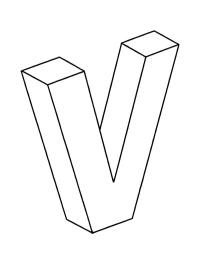 Lettera V 3D