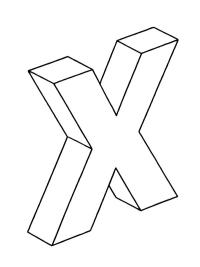 Lettera X 3D