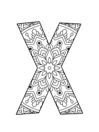 Mandala lettera X