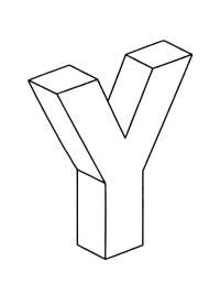 Lettera Y 3D