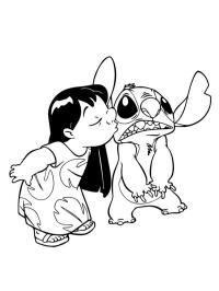 Lilo da un bacio a Stitch