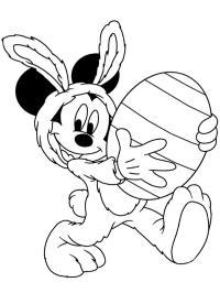 Topolino con l'uovo di Pasqua