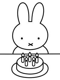 Miffy con la torta