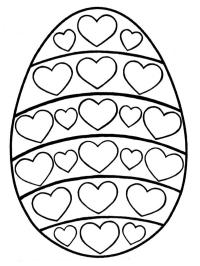 Uovo di Pasqua con cuori