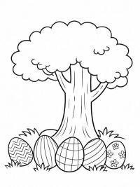 Uova di Pasqua sotto l'albero