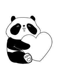 Panda con cuore