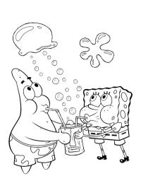 Patrick Ster e SpongeBob bevono limonata