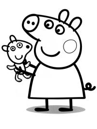 Peppa Pig con orsetto