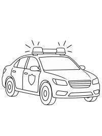 Auto della polizia con luci lampeggianti