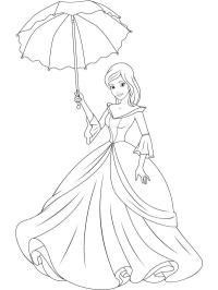 Principessa con ombrello