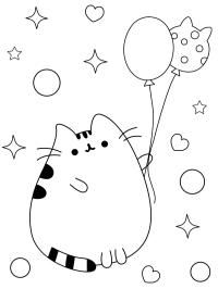 Pusheen con palloncini