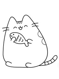 Pusheen con pesce