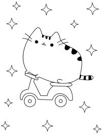 Pusheen in bicicletta