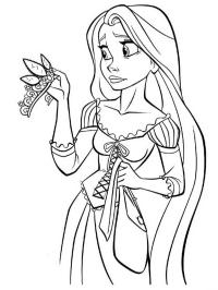 Rapunzel con la corona