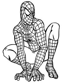 Spiderman seduto