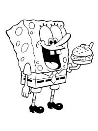 SpongeBob mangia l'hamburger