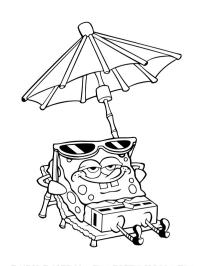 Spongebob in spiaggia