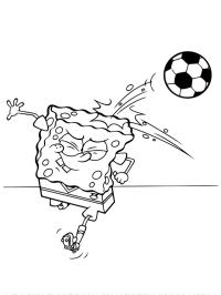 Spongebob gioca a calcio