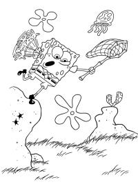 SpongeBob cattura una medusa