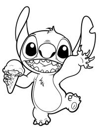 Stitch mangia un gelato