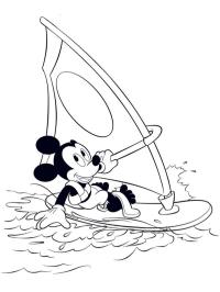 Topolino windsurfista